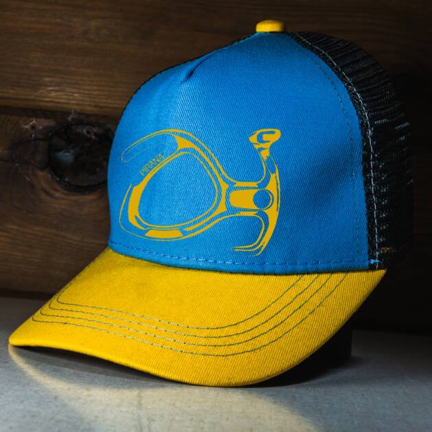 GORRA AMARILLO-AZUL-NEGRO