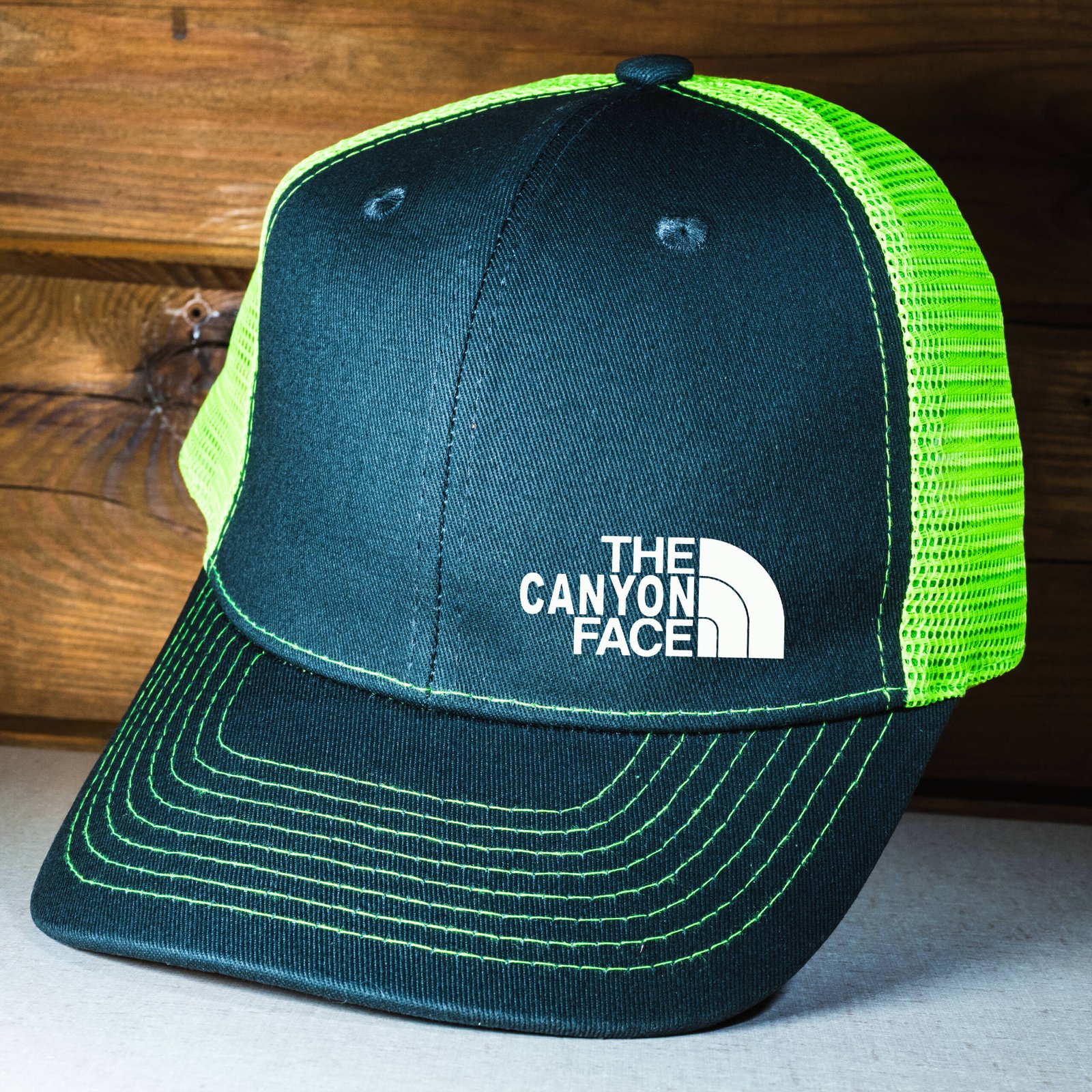 Gorra Gris oscuro-verde fluor