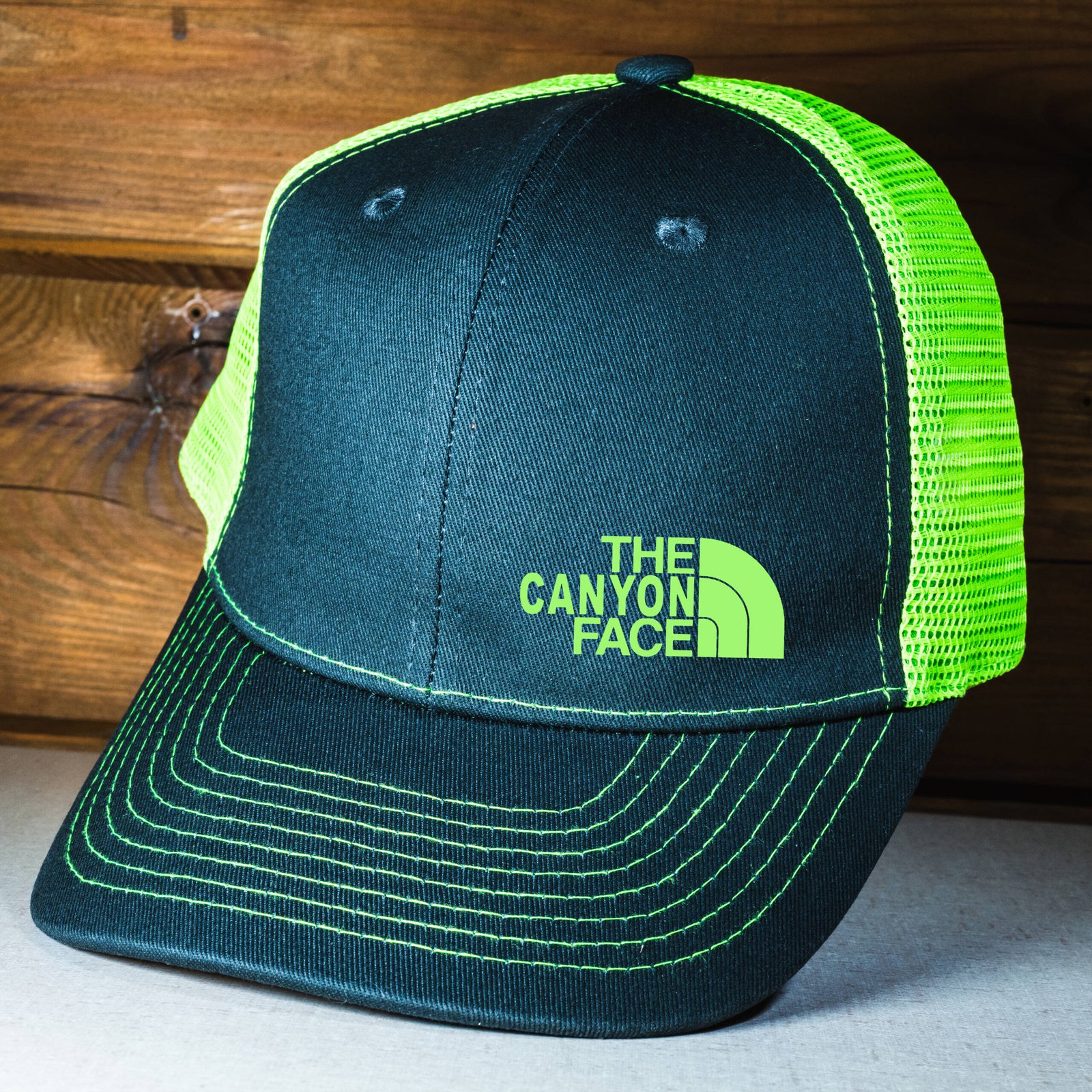 Gorra Gris oscuro-verde fluor - Imagen 2