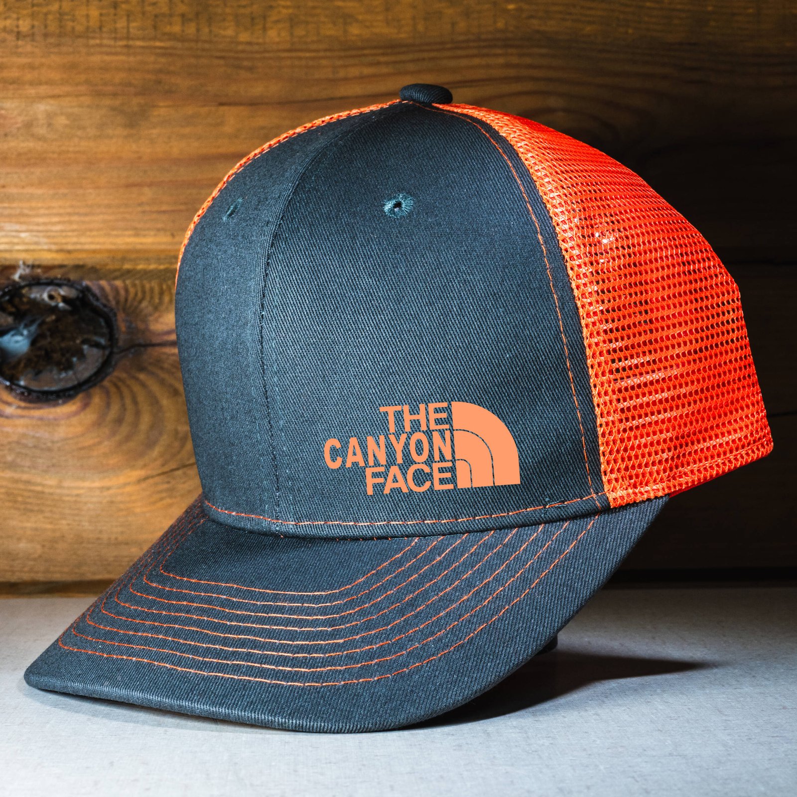 Gorra Gris oscuro-naraja fluor - Imagen 2